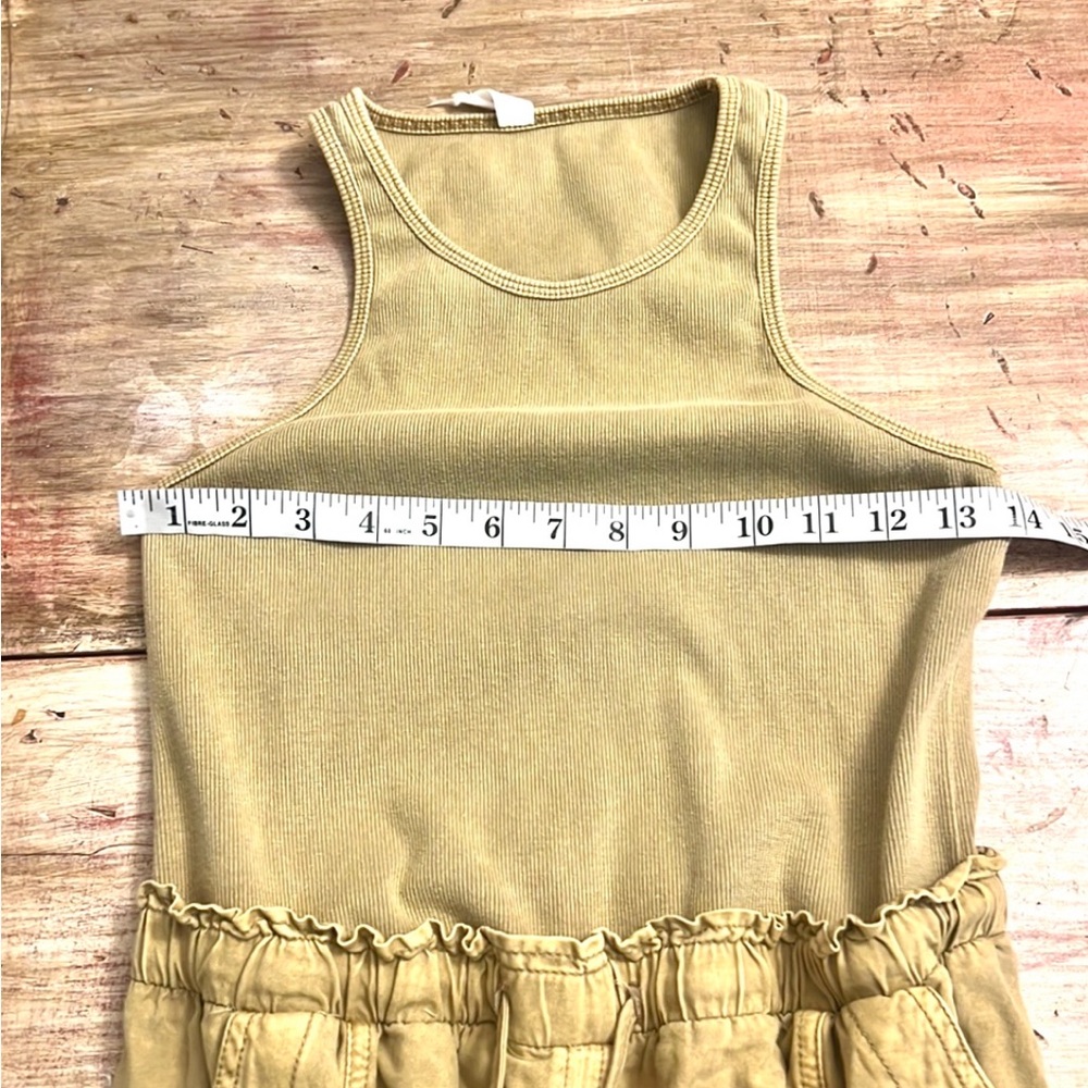 Anthropologie Daily Practice Dress Tank Twofer Midi Moss Boho Vacay,Size Medium - Picture 11 of 15